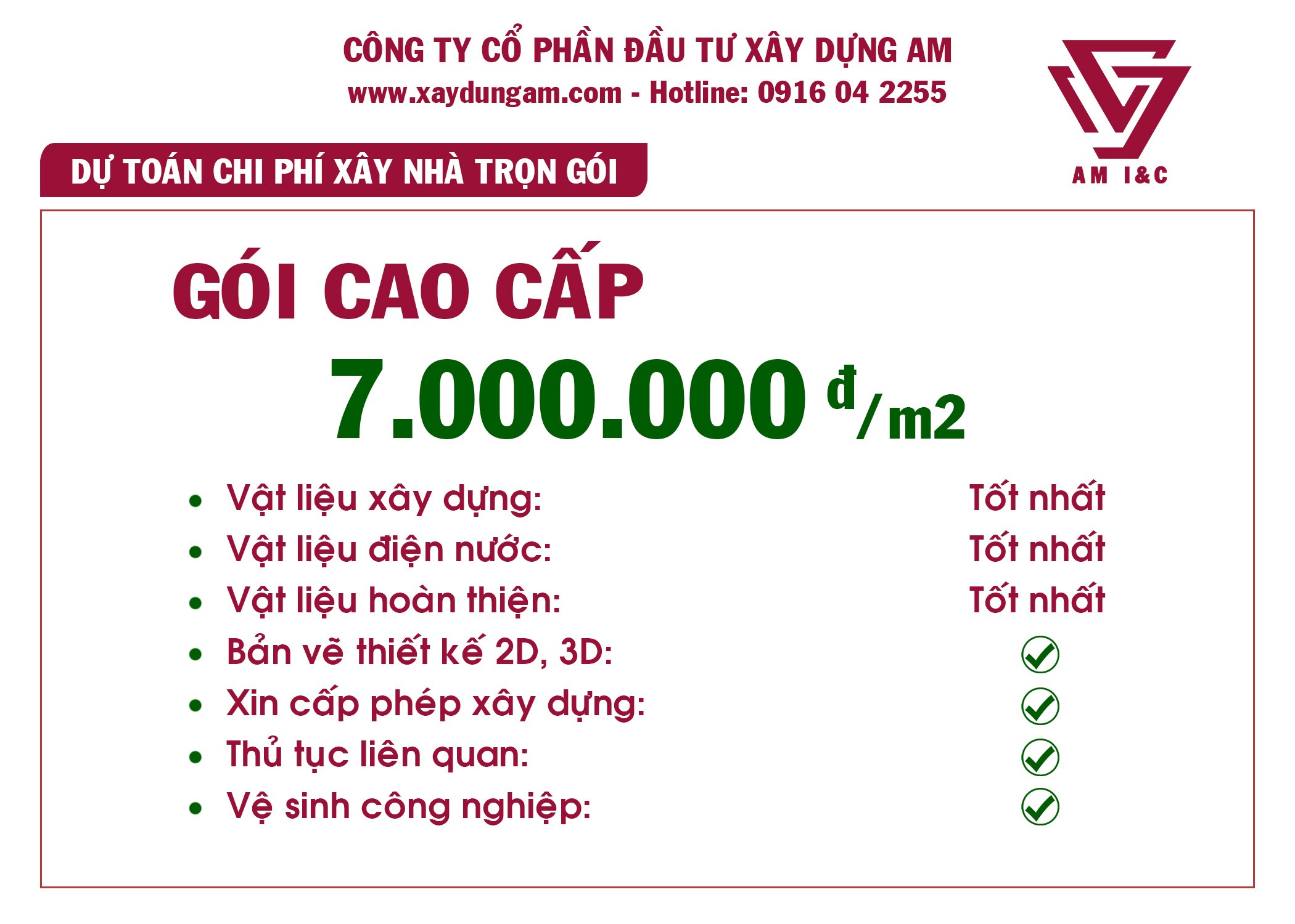 Báo giá xây nhà trọn gói