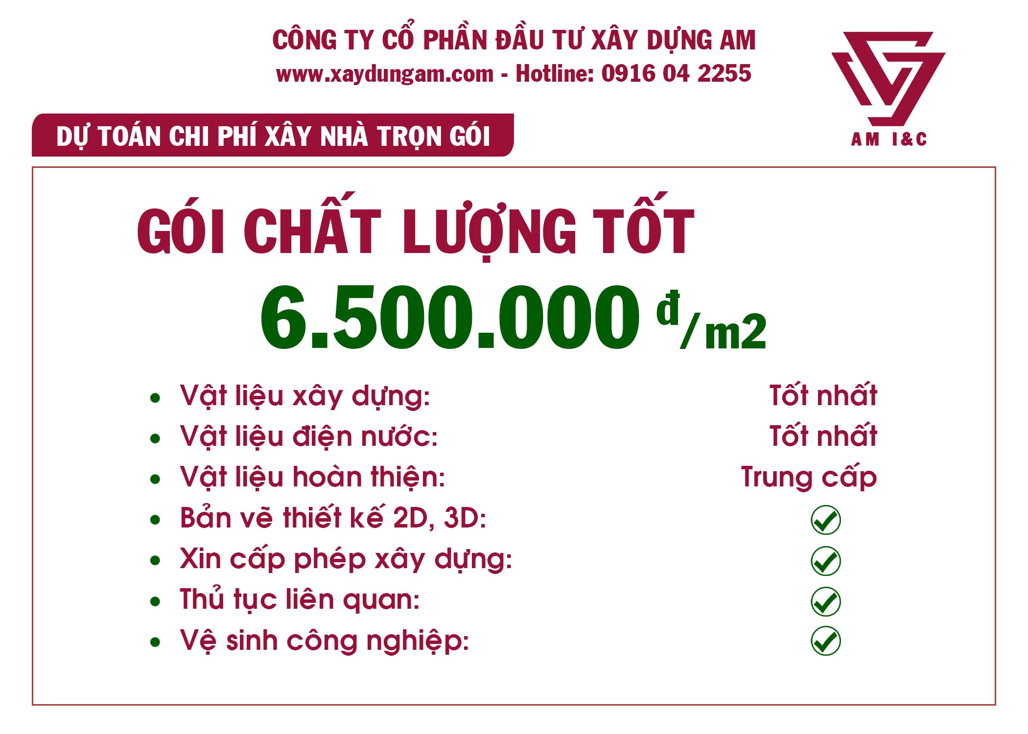 Báo giá xây nhà trọn gói